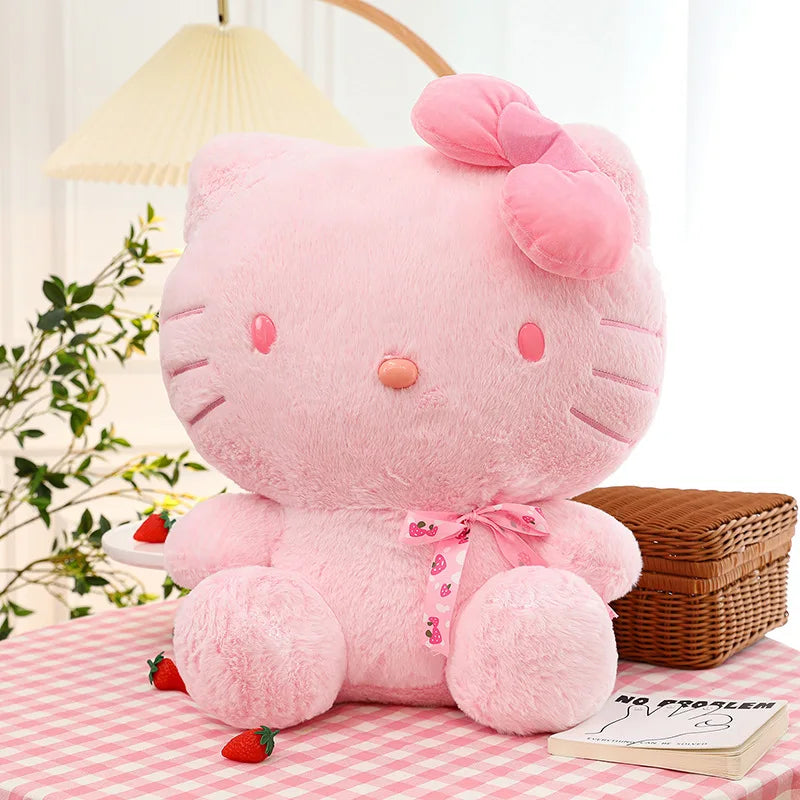 28-35cm Sanrio Hello Kitty Cat Plush Toys Cartoon KT Cat Plush Doll Soft Stuffed Kawaii Anime Pillow Birthday Gift For Kids Girl