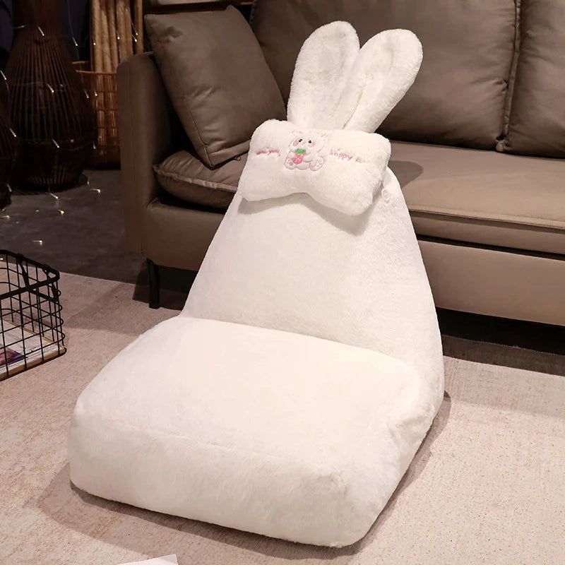 Cartoon Cute Bay Window Tatami Soft Stuffed Animals Bunny Doll Cushion Plush Rabbit With Long ears Toys Pillow Winter Floor Mat