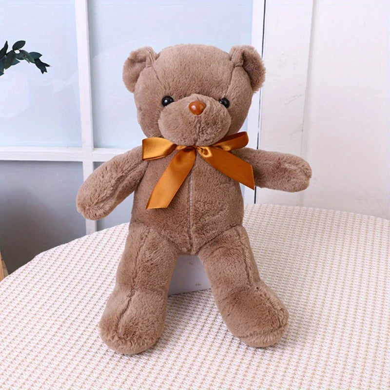 Multicolored Ribbon Teddy Bear Plush Toy Doll Soft Animal Dolls Birthday Party Wedding Decoration Christmas Thanksgiving Gift