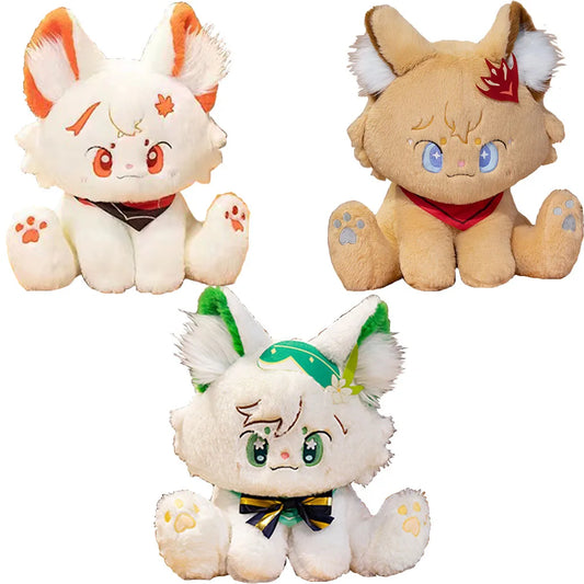 Genshin Impact Plush Toys Kaedehara Kazuha Plushie Anime Game Tartaglia Cat Venti Doll Toys Soft Stuffed for Christmas Gifts