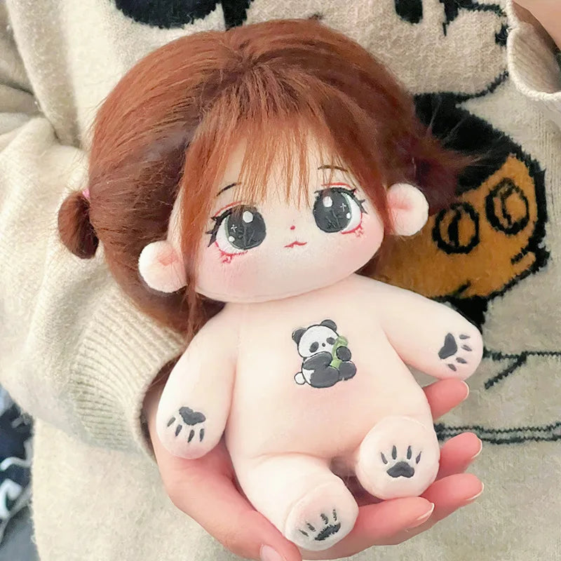 20cm Kawaii Plush Cotton Doll Idol Stuffed Super Star Figure Dolls No Attribute Fat Body Crying Doll Can Change Clothes Gift