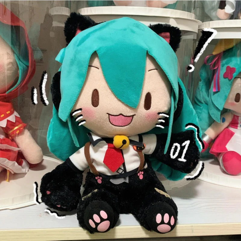 Japanese Anime Miku Fufu Plush Toys Kitty Collection Miku Stuffed Dolls Hobbies Collect Toys Kawaii Room Decor Kids Xmas Gifts