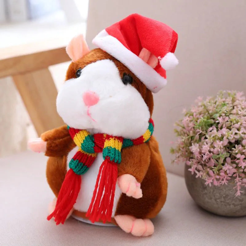 Talking Hamster Plush Toys Speak Talk Sound Record Repeat Stuffed Plush Animal Kawaii Hamster Toy for Children Kid Xmas Gift