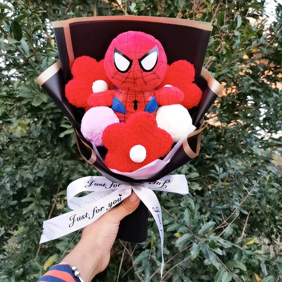 Hot Super Hero Spider-Man The Avengers Graduation gift Plush bouquets Stuffed Soft Lovely Kids Christmas Day Birthday Gifts