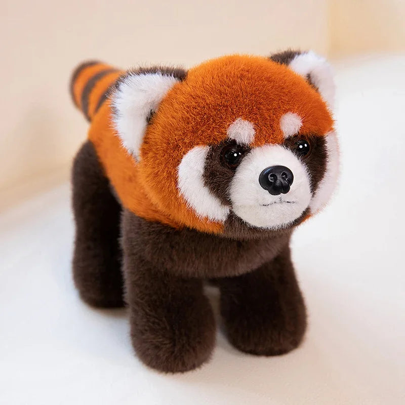 2 Styles Raccoon Plush Dolls Stuffed Toys Lifelike Red Fox Panda Pillows Cartoon Animals Toys Birthday Christmas Gift