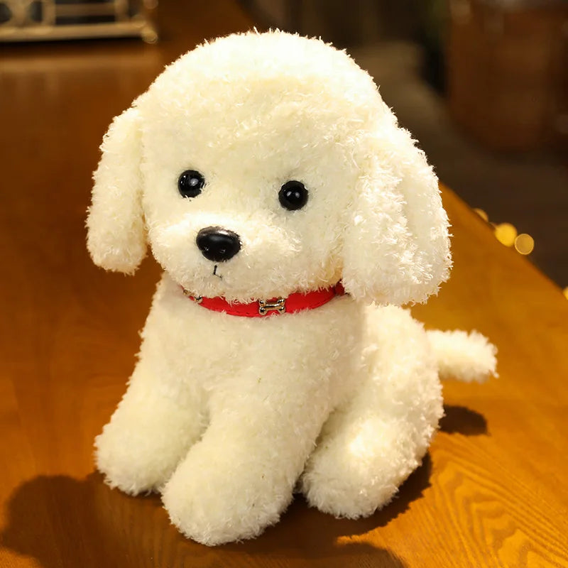 22/28cm Creative Realistic  Dog Lucky Simulation Dog Poodle Plush Toys Handmade Realistic Figure Toy Plush Stuffed Animals