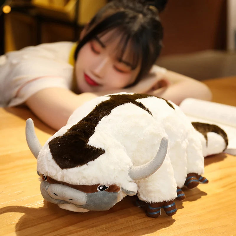 Kawaii Anime Plushie Appa Bull Cow Animals Plush Dolls Toys for Children Christmas Gift Plush Avatar Aang The Last Airbender