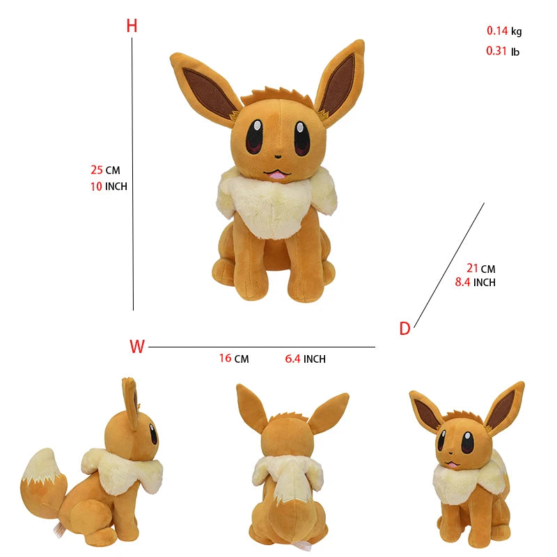 Big Size Pokemon Plush Toys Eevee Umbreon Cartoon Figure Peluche Dolls KJolteon Vaporeon Sylveon Anime Stuffed Dolls Gifts