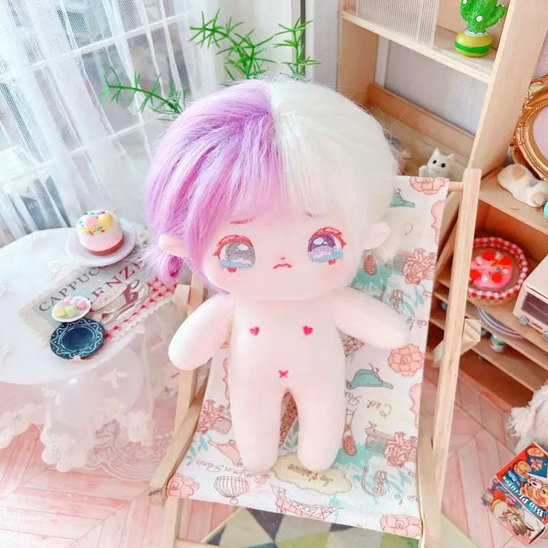 20cm IDol Doll Skeleton No attributes Star Plush Cotton Dolls Cute long Fried Hair Curly Hair Toys Fans Collection Children Gift