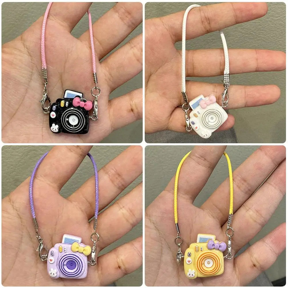 Mini DIY Camera Dress Up Plush Toy for 17cm Labubu Doll Accessories Dollhouse Hanging Neck Accessories Dollhouse Pendant