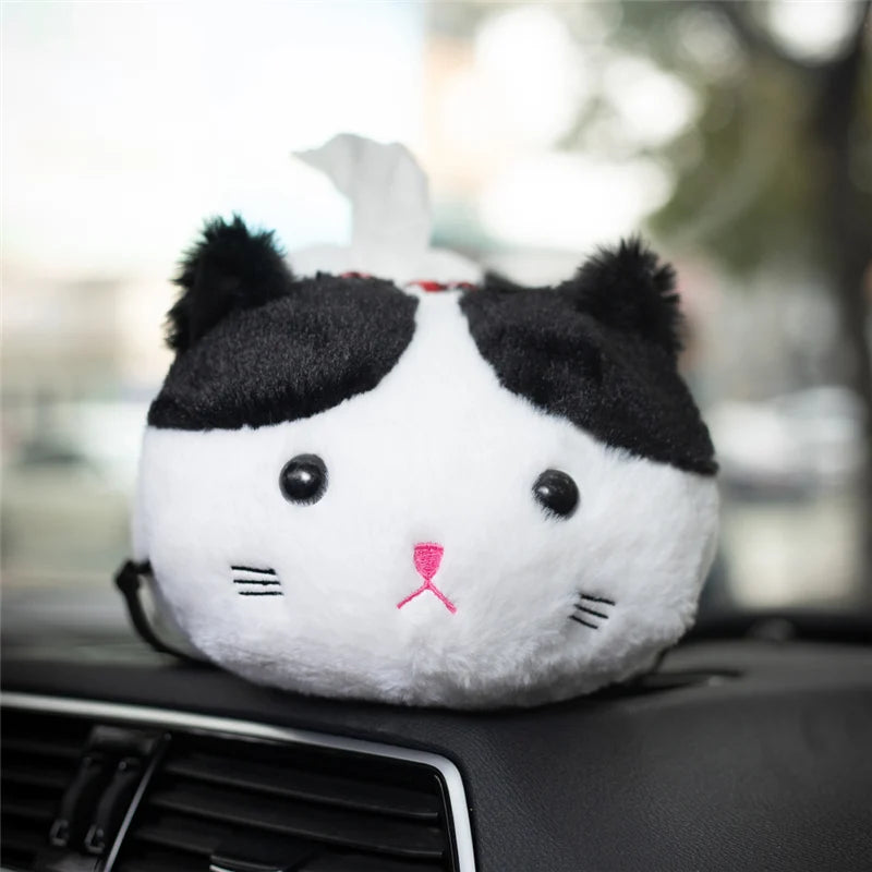 30CM Kawaii Cat Tissue Box Cut Stuffed Lifelike Cat Plush Toys Soft Animals Pillow For Friends Gifts Car Decor