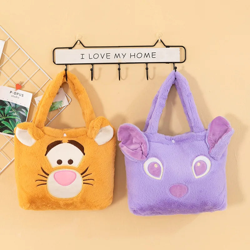 26cm Plush Cute Cartoon Doll Handbag Tiggo Stitch Medium-sized Purple Stitch Handbag Children's Birthday Gift Bag