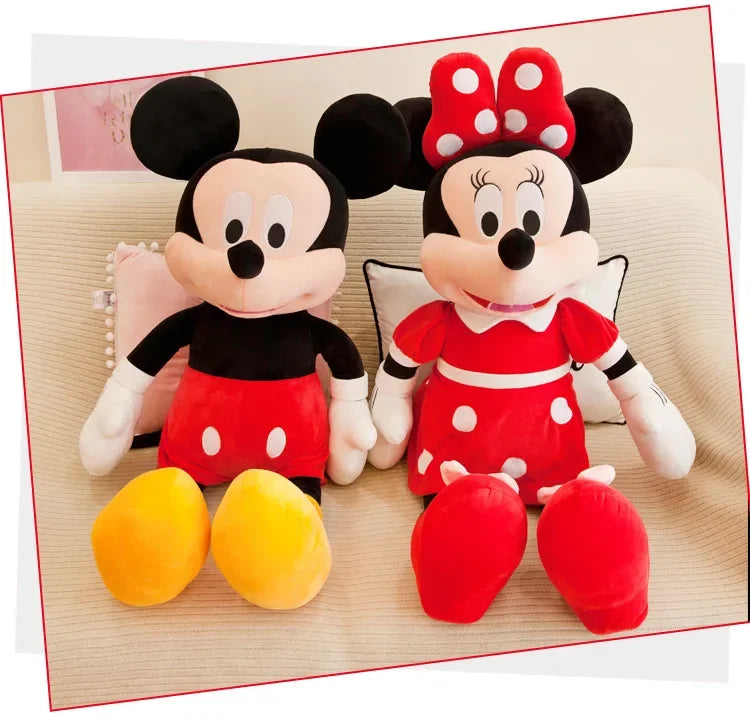 MINISO Disney Mickey Mouse Plush Toys Kawaii Anime Mickey Minnie Stuffed Plush Models Decoration Dolls for Kids Birthday Gift