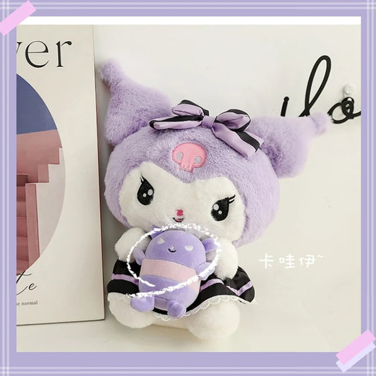 Sanrio Kuromi Stuffed Plush Toys Plushier Soft Throw Pillow Plush Dolls Sleep Decoration Birthday Gift Valentines Gift