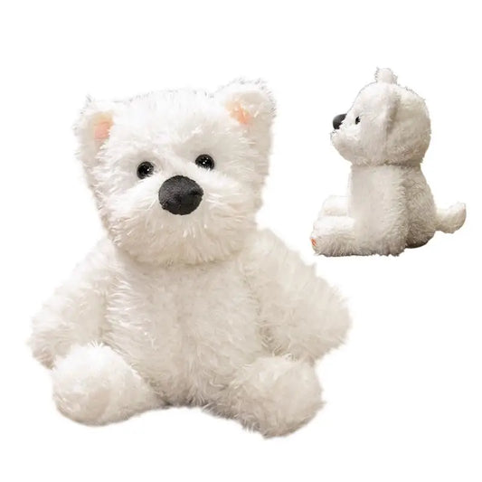 Stuffed Puppy Dog Plush Stuffed Animal White Cute Dolls Plush Toys Plush Doll Stuffed Toys Dog Plushie Soft Pillow Plush Animals