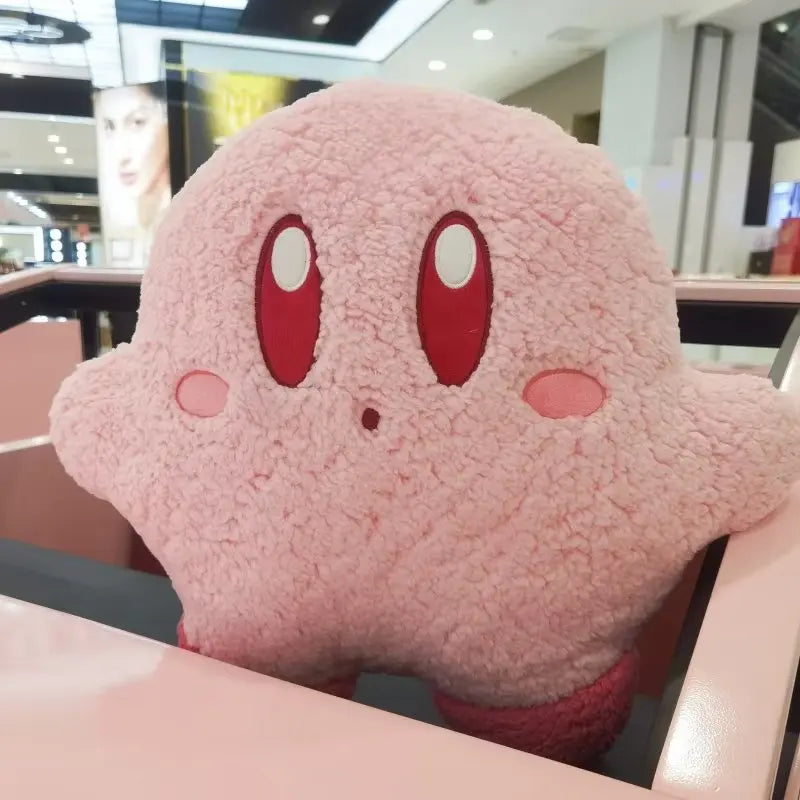 Cute Kirby Plush Toy Soft Cuddly Stuffed Japanese Style Anime Throw Pillow Headrest Back Cushion Xmas Gifts For Girl