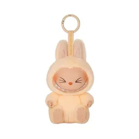 1:1 Replica Labubu 2nd  Generation Rubble Sitting Party Vinyl Plush Pendant Bag Keychain Doll Collection Decoration Collectible