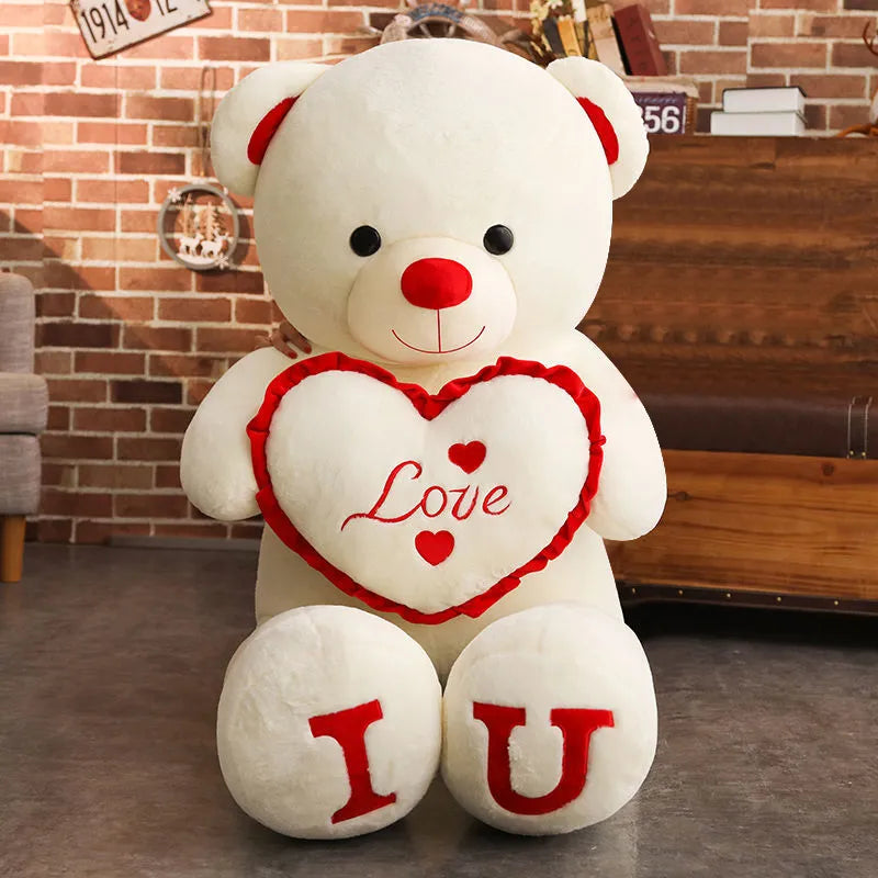 Premium 100cm Oversized I LOVE YOU Teddy Bear Plushie - Plushy Mart