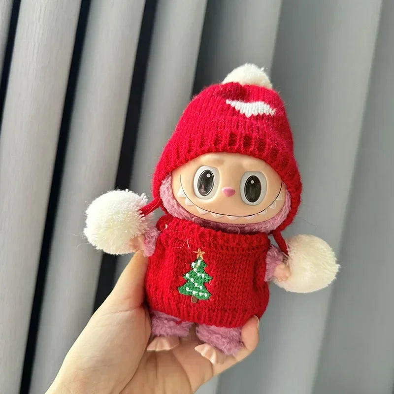 Mini Plush Doll'S Clothes Outfit Accessories For Labubu V2 christmas cookie man love hat Clothing for Labubu cloth