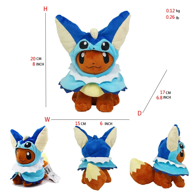 Eevee Cos Umbreon Espeon Jolteon Flareon Glaceon Vaporeon Sylveon Leafeon Plush Toy Stuffed Soft Cartoons All Star Collection