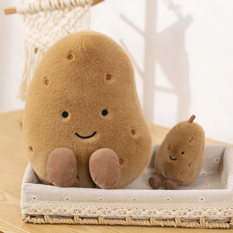 10/26cm Kawaii Potato Plush Toy Cute Sour Cucumber Dolls Plushie Stuffed Vegetable Toys Kids Baby Birthday Gift Valentine Easter