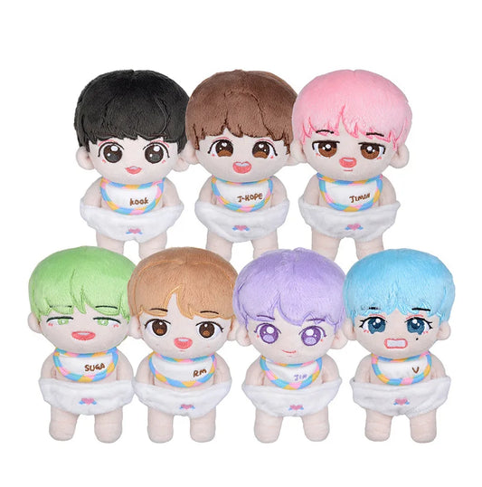 Kawaii Korean Star Men's Group Cartoon Plush Toy Cute Jumpsuit Doll Pillow Cushion Fans Around Birthday Gifts