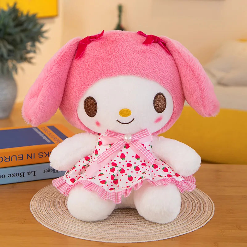 Sanrio 25Cm Anime Kuromi Toys Kawaii Mymelody Cinnamorol Plush Soft Stuffed Animals Doll Plushie Pillow Xmas Gift Decor