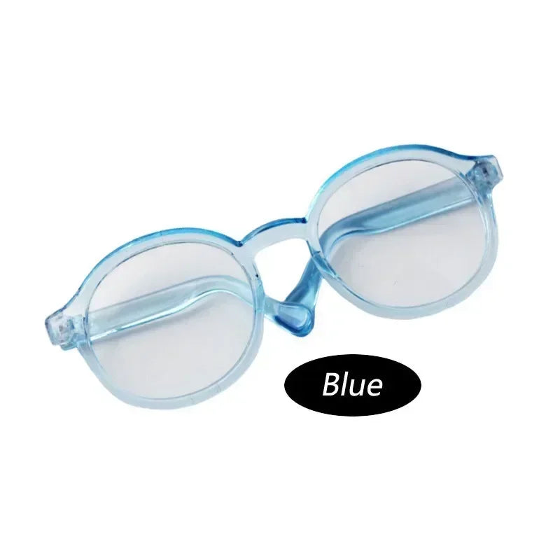 For Blythe labubu Ob22/Ob24 Doll Glasses 20cm 15cm Cotton Doll Star Doll Transparent Glasses Accessories