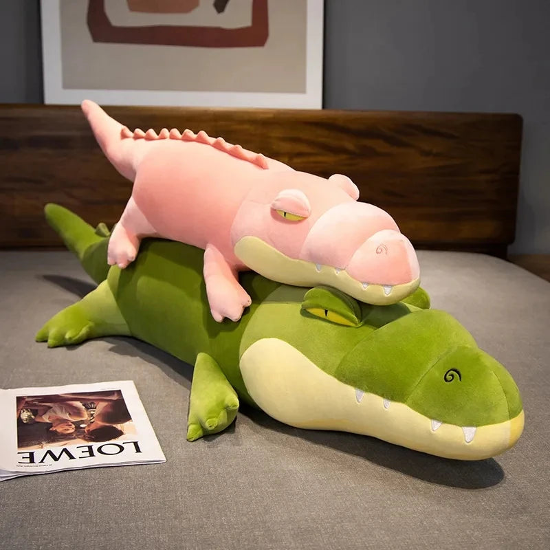 Cuddly Soft Crocodile Plush Stuffed Animal Toy Doll Pillow Home Sofa Floor Decor Cushion Cute Child Enlightenment Companion Gift