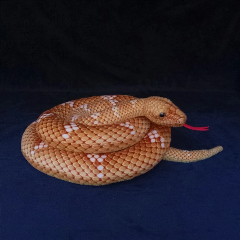 190/280cm Simulation Snakes Plush Toy Stuffed Animal Snake Plushie Long Large pythons Tricky Game Halloween Kids Boys Gift Decor