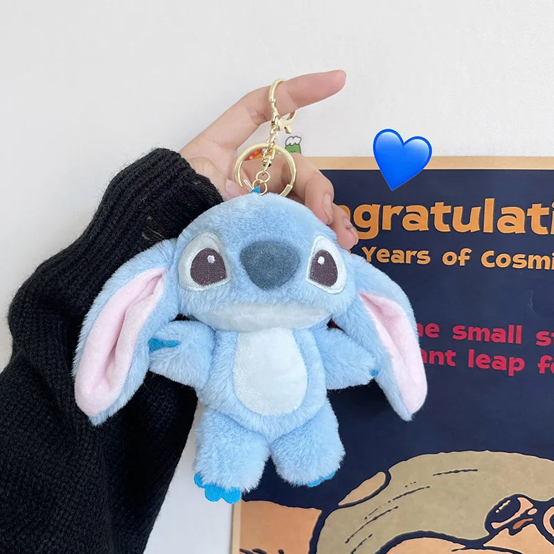 Cute Stitch Plush Toy - Lovely Lilo & Stitch Doll Angel for Girl's Bag Pendant Key Chain