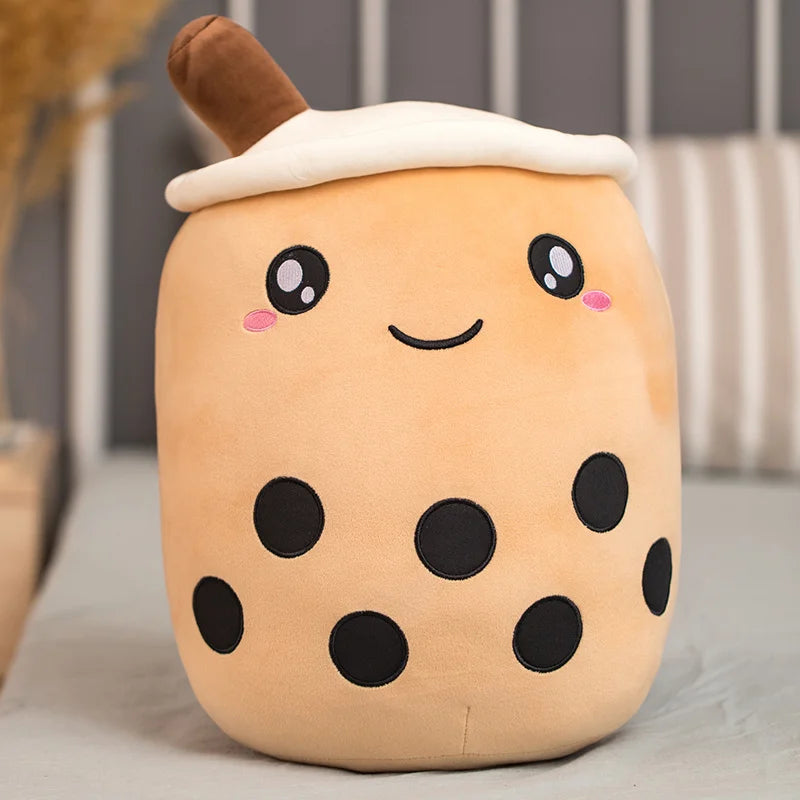 25/70cm Real-Life Bubble Tea Cup Plush Toy Pillow Stuffed Food Soft Doll Milk Tea Cup Pillow Cushion Kids Toys Birthday Gift