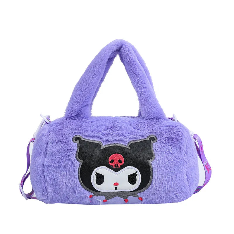 Sanrio Oumei Leti Strawberry Bear Kuromi Plush Bag Cute Shoulder Bag Cross Body Bag Birthday Gift Girl Wholesale Special Offer