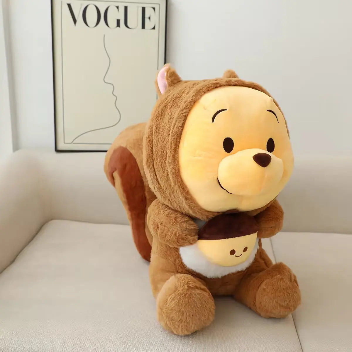 Lovely Squirrel Pooh Bear Plush Toy Lovely Stuffed Cartoon Anime Plushies Appease Doll Winnie Pooh Bear Plushies Xmas Gifts