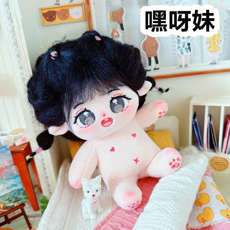 20cm IDol Doll Plush Cotton Star Dolls Kawaii Stuffed Baby Plushies No Attributes Dolls Toys Fans Collection Children Gifts