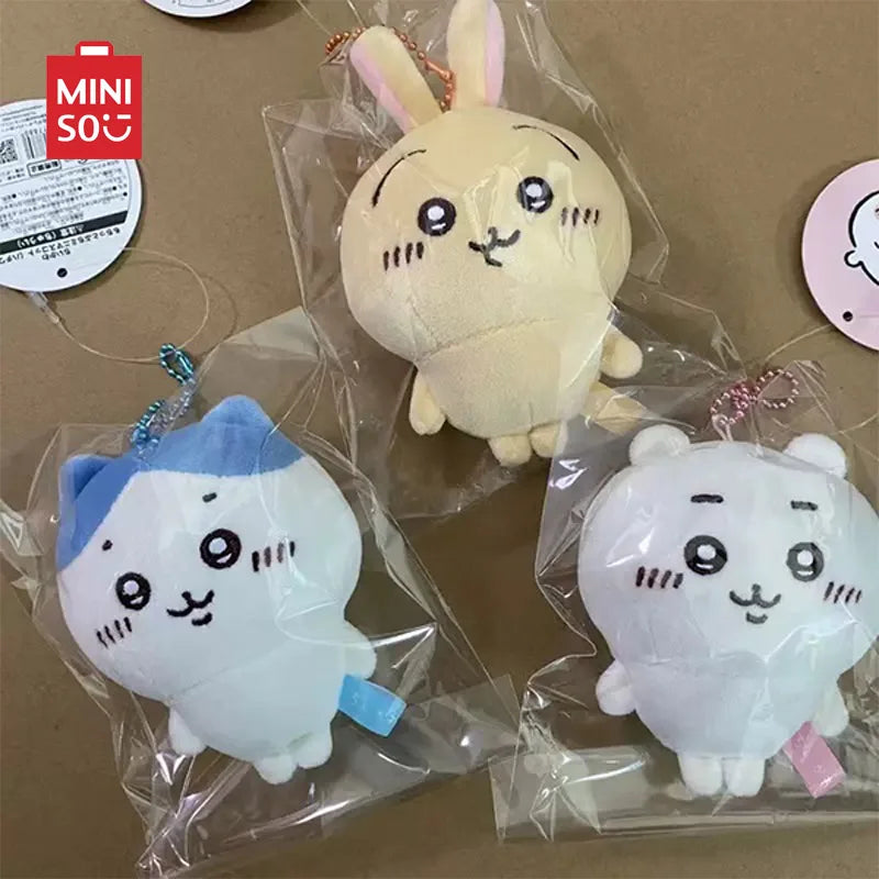 MINISO Chiikawas 10cm Doll Pendant Toy Kawaii Hachiware Usagi Cartoon Bag Mobile Plush Doll Schoolbag Pendent Toys Girls Gifts