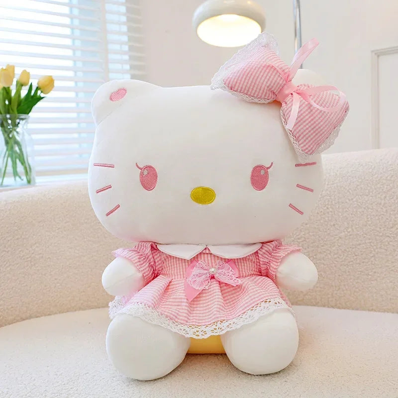 Kawaii Sanrio Anime Plush Stuffed Animal Hello Kitty Doll Plushies Cartoon Rag Girls Children Christmas Gift Peluche