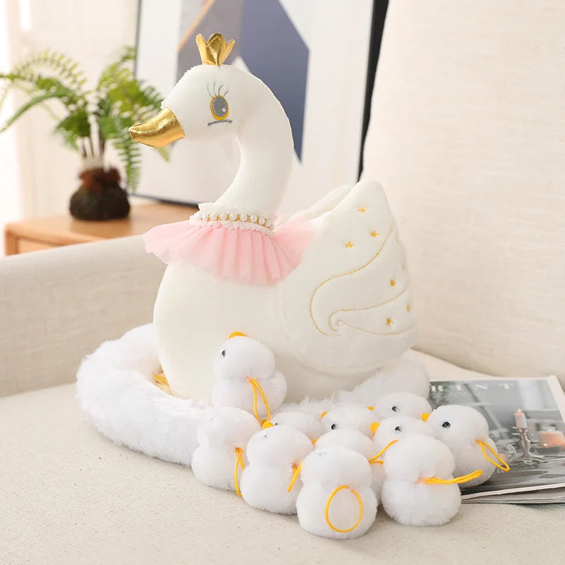 1 Set Realistic Chick Family Plush Toys Chicken Mother Chick Baby Plush Dolls Simulation Hen With Nest Stuffed Animals Kids Gift