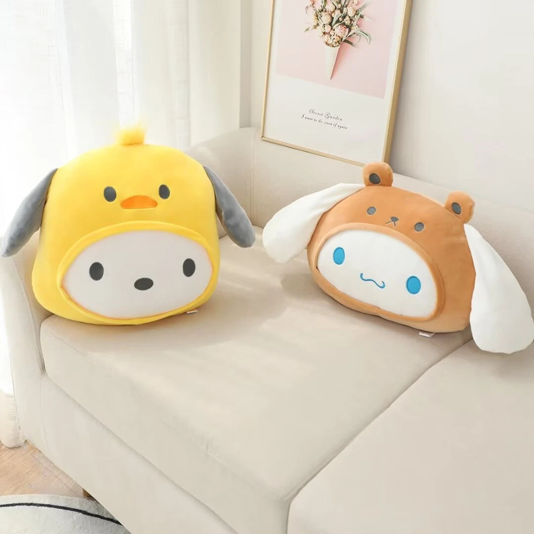 Sanrio My Melody Plush Toy Kuromi Pochacco Cinnamoroll Back Cushion Hello Kitty Throw Pillow Sofa Bed Home Decor Girl Gifts