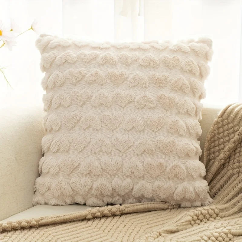 Modern Solid Color Love Plush Throw Pillow Cover,Valentine's Day Cushion Cover, Home,Room,Bedroom,Living Room,Sofa Decor