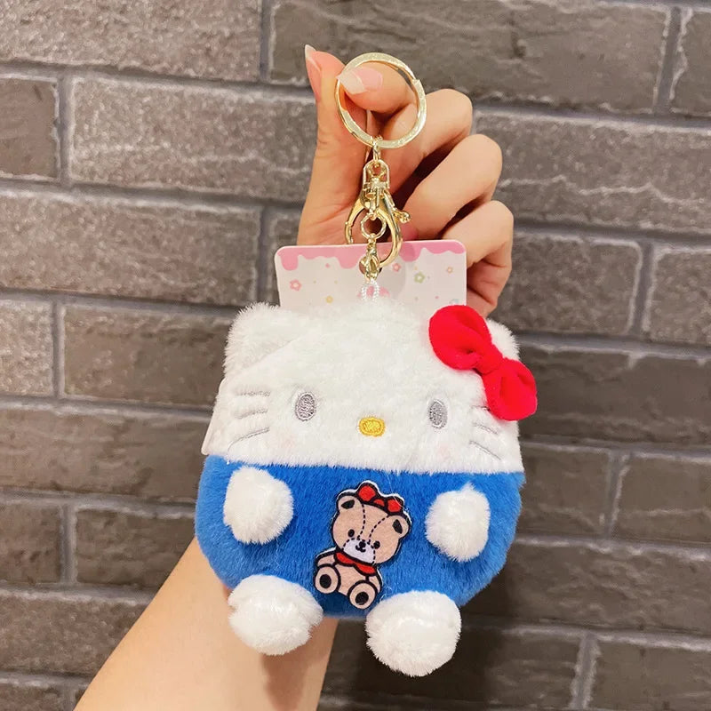 Sanrio Cute Coin Purse Student Children Storage Doll Pendant Plush Toy Small Pendant Key Chain