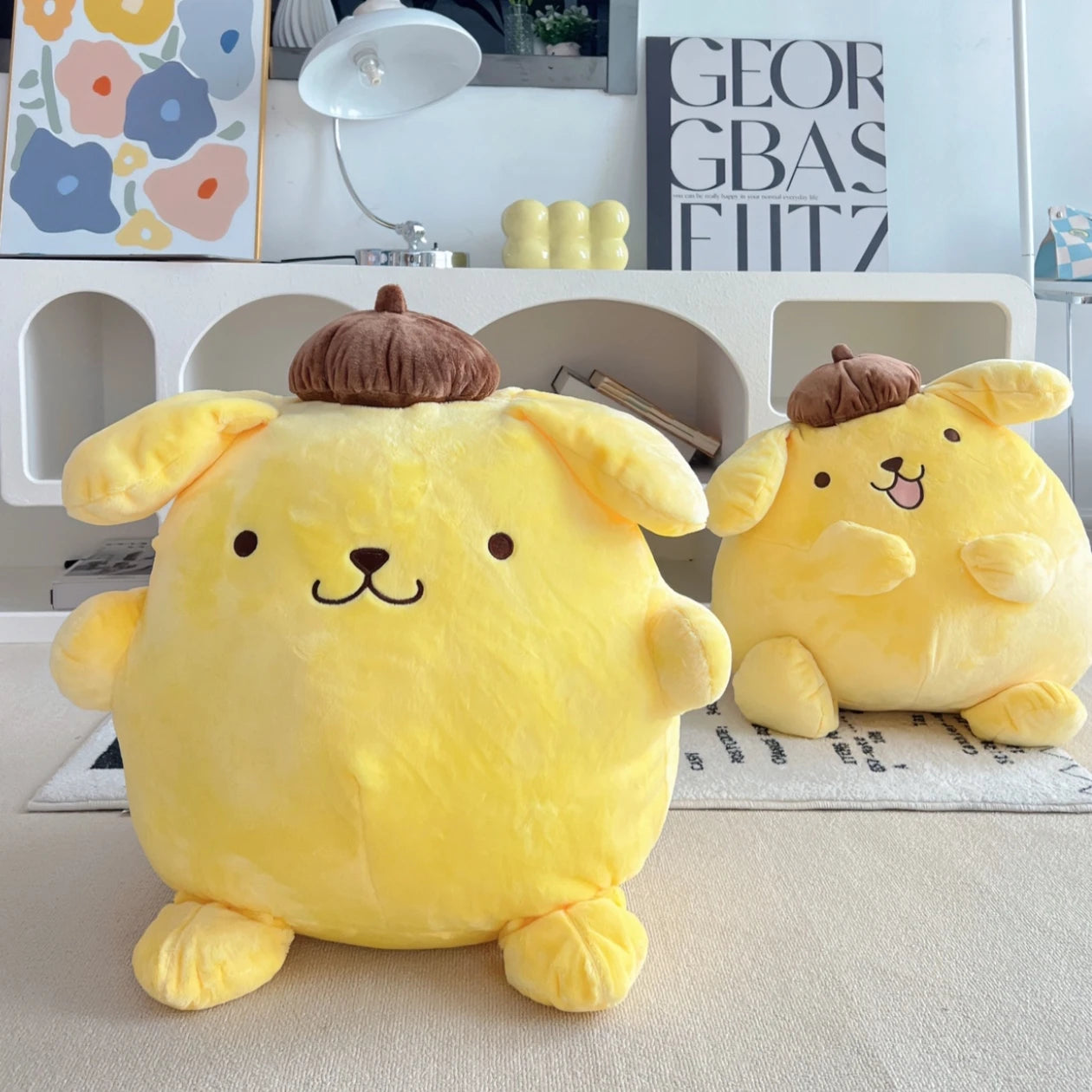 Lovely Pom Pom Purin Plush Toy Big Size Stuffed Japanese Style Anime Plushies Hug Throw Pillow Back Cushion Xmas Gifts Girl Kids