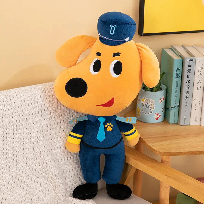 30cm Sheriff Labrador Dog Plush Toy Doll Anime Security Sergeant Labrador Wolf Dog Plush Stuffed Toys Birthday Xmas Gifts