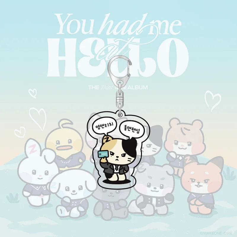 Kpop ZB1 Doll Keychain 12CM Zeroni Cartoon Cute Plush Doll Pendant Bag Accessories Key Ring ZhangHao HanBin Ricky Fans Gift