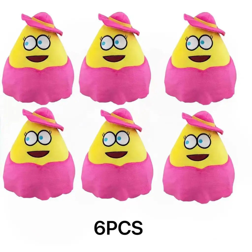 New 2024 color Pou Plush Cartoon Alien Toy Kawaii Stuffed Animal Doll Hot Game Figure Gifts for Fans 21CM