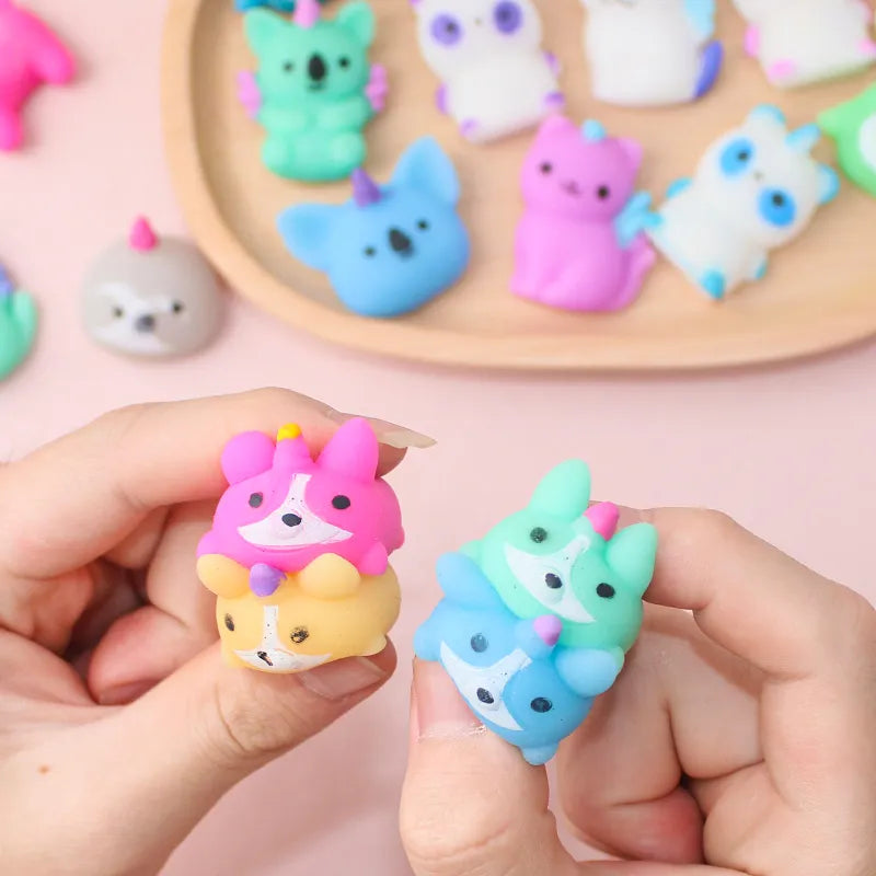 10Pcs Unicorn Animals Cute Mochi Squishy Toys
