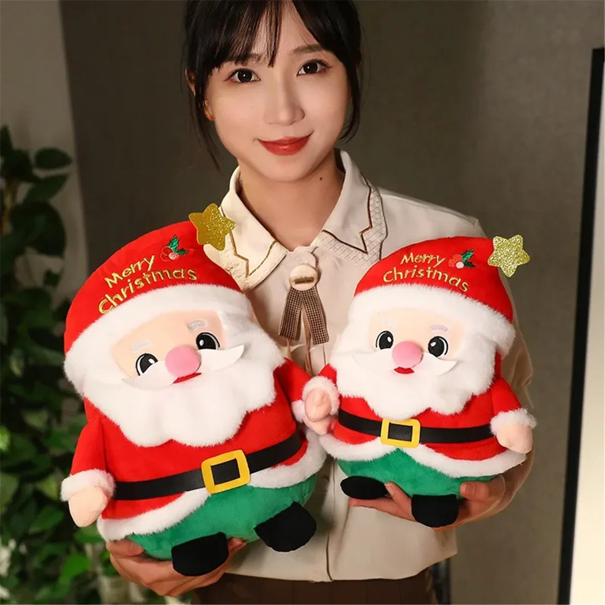 New Funny Creative Christmas Series Apple Deer Tree Snowman Soft Plush Toys Sofa Decoration Birthday Festival Present