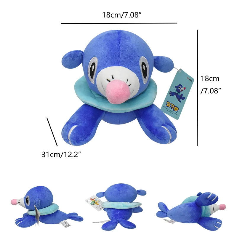 Kyogre Original Rowlet Pokemon Plush Toys Growlithe Chespin Slowpoke Dragonite Popplio Rowlet Soft Stuffed  Anime Dolls