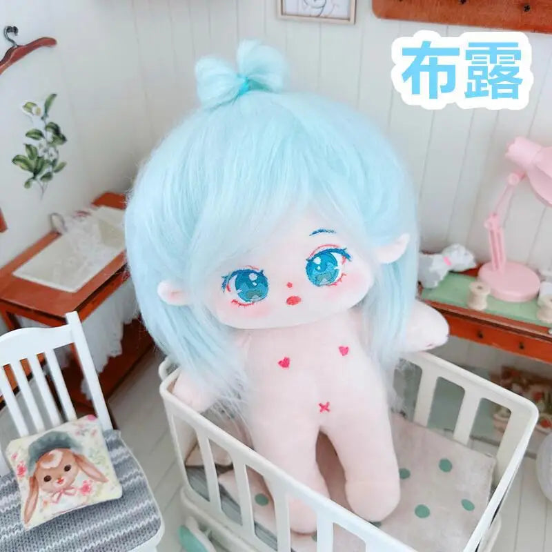 20cm IDol Doll Skeleton No attributes Star Plush Cotton Dolls Cute long Fried Hair Curly Hair Toys Fans Collection Children Gift