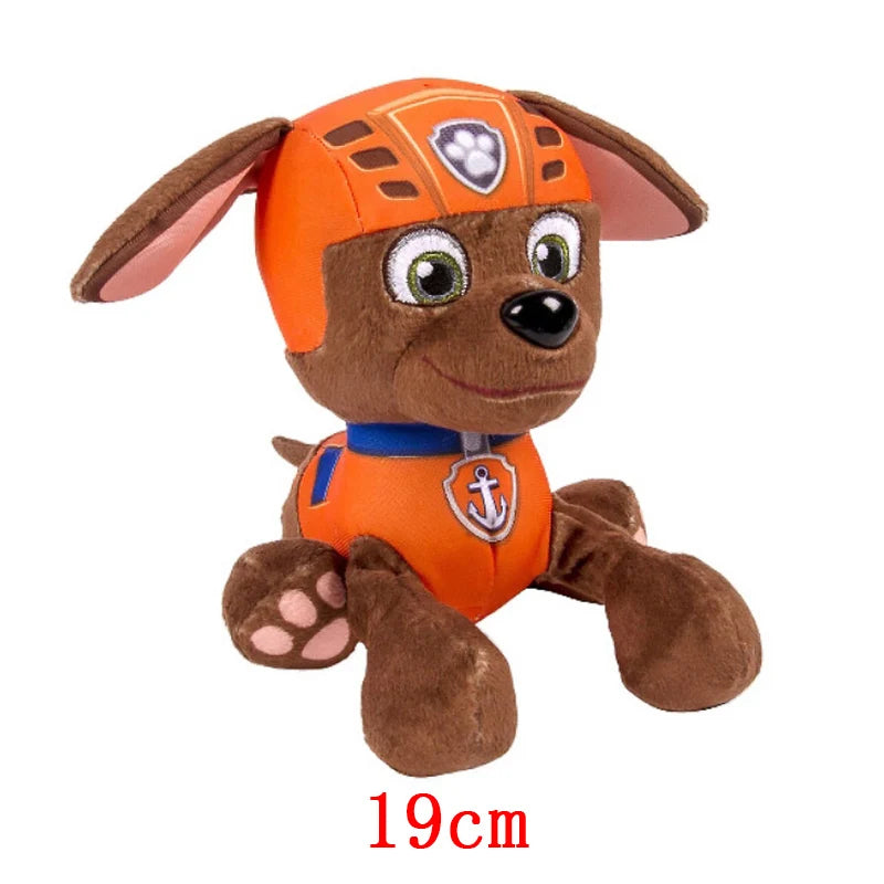 19cm Cartoon Dog Paw Plush Doll Chase Rock Animal Dog Cartoon Model Action Figures Movies Peripherals Children Christmas Gift